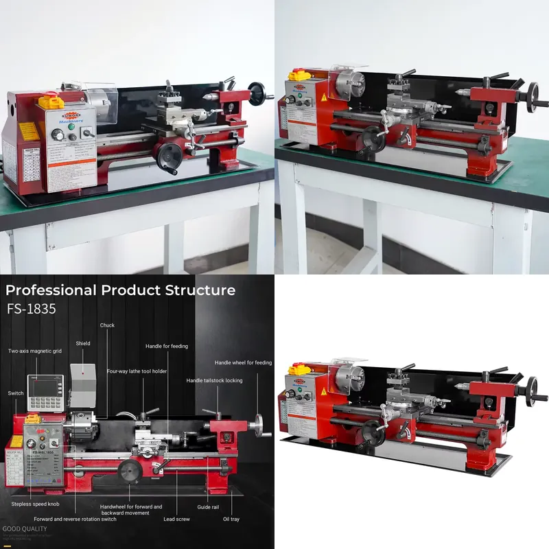 Bench Lathe 750W Metal - Tornio da banco manuale in metallo