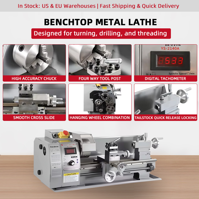 Bench Lathe 750W Metal - Tornio Manuale Professionale OEM da 750W,