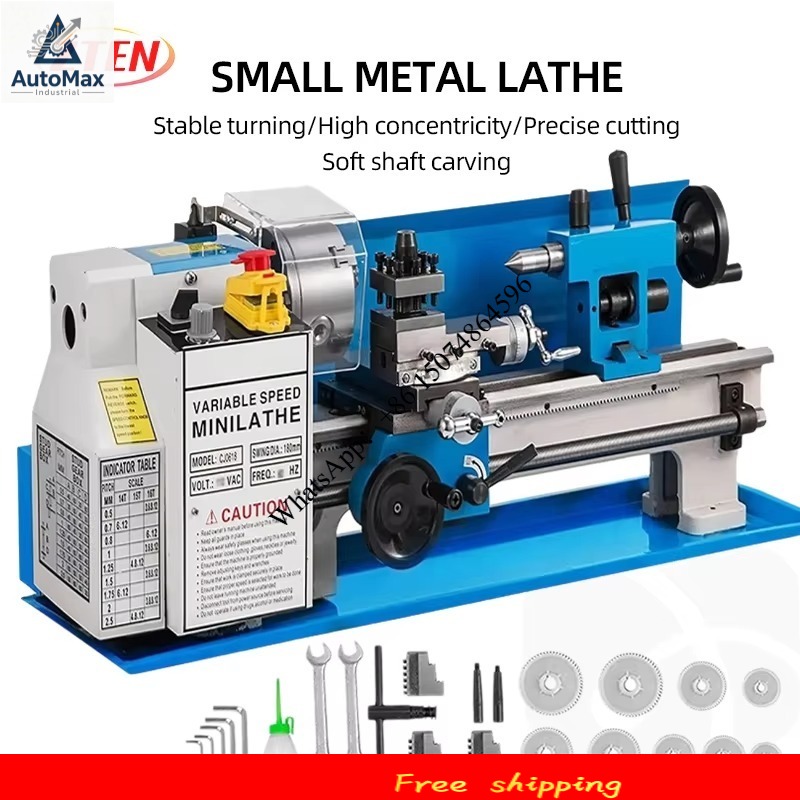 Wood Lathe Chuck 4 Jaw - Mini tornio in metallo 0-2500 RPM