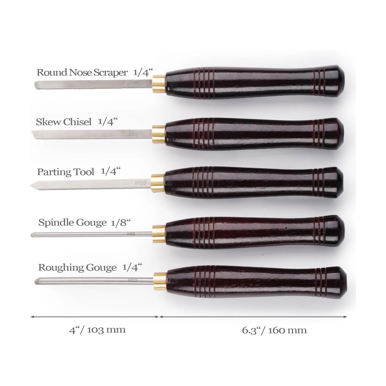 Set di 5 Utensili per Tornitur - Woodturning Tools Set Hss recensione e prezzo