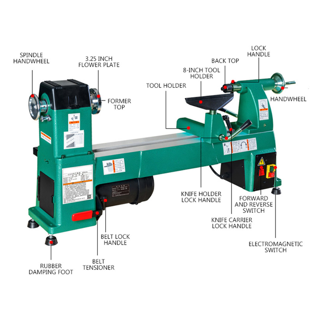 Tornio per legno con regolazio - Cnc Wood Lathe Machine recensione e prezzo