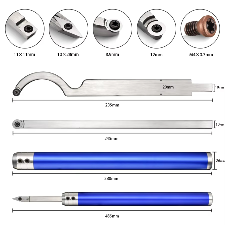 Set di 6 Utensili per Lavorazi - Woodturning Tools Set Hss recensione e prezzo