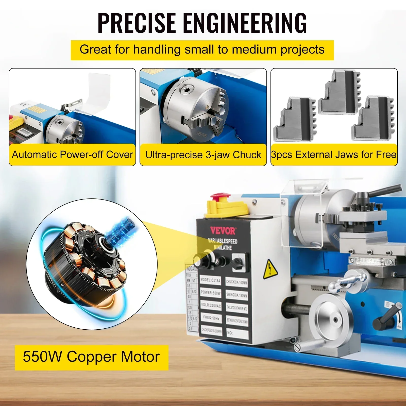 Tornio da banco di precisione  - Mini Metal Lathe 7X14 recensione e prezzo
