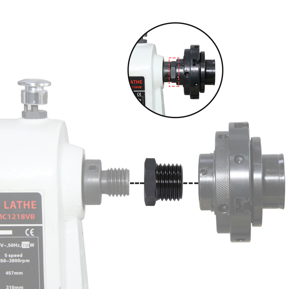 Adattatore per mandrino tornio - Cnc Wood Lathe Machine recensione e prezzo