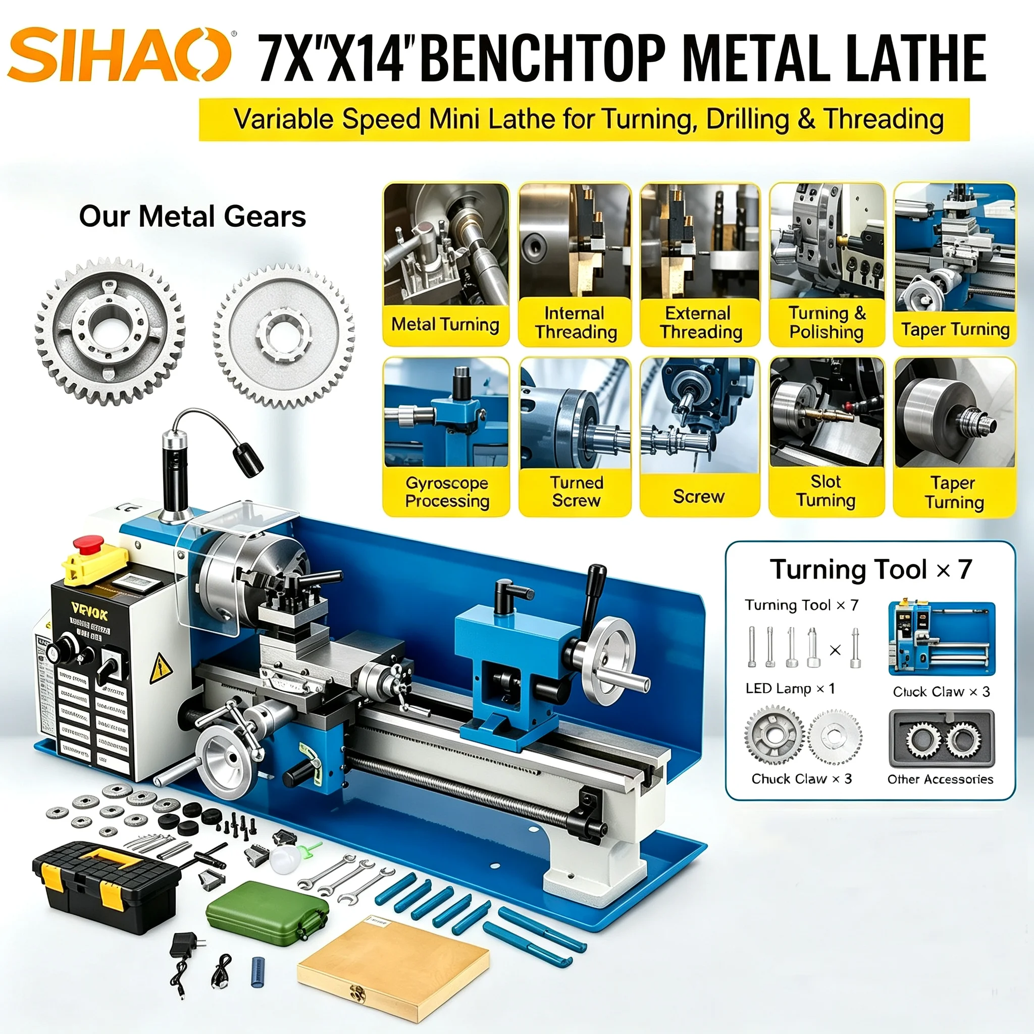 Mini tornio in metallo da 7x14 - Mini Metal Lathe 7X14 recensione e prezzo
