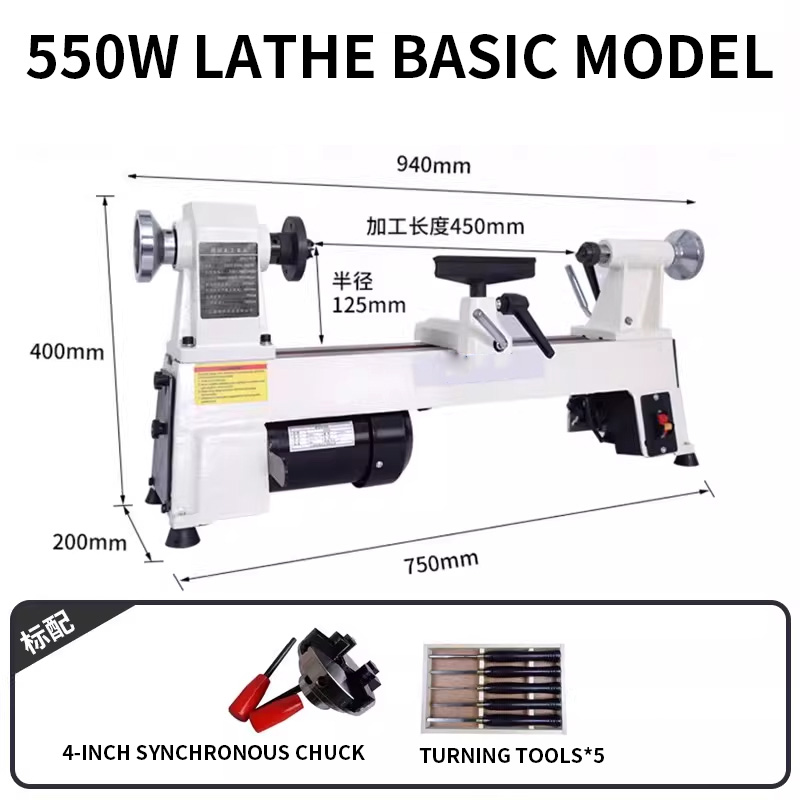 Tornio per Legno a Velocità Va - Woodworking Lathe Variable Speed 550W recensione e prezzo